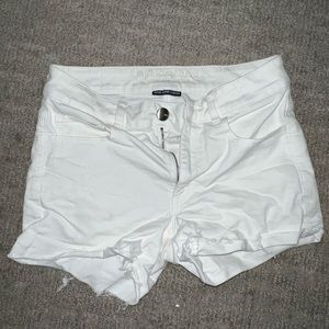 American Eagle Hi Waist White Shorts